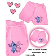 Short Infantil Feminino Moletom Rosa com Bolso | Tamanhos 4 ao 12 | Confortável e Estiloso