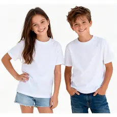 Camiseta Menina e Menino  infantil e Juvenil 100% algodão em fio 30 de alta qualidade direto de fábrica unitaria
