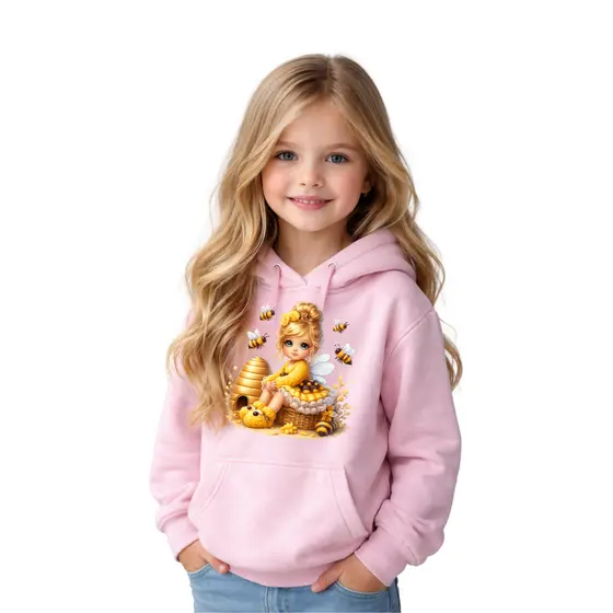 Moletom Infantil Menina Kids Com Capuz Canguru Algodão