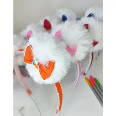 tiara pompom escolar, tiara Maria Clara e JP, tiara pompom, laço infantil