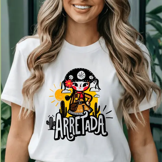 Camiseta Feminina Frase Nordestina Arretada Sertão Casual Gola Redonda