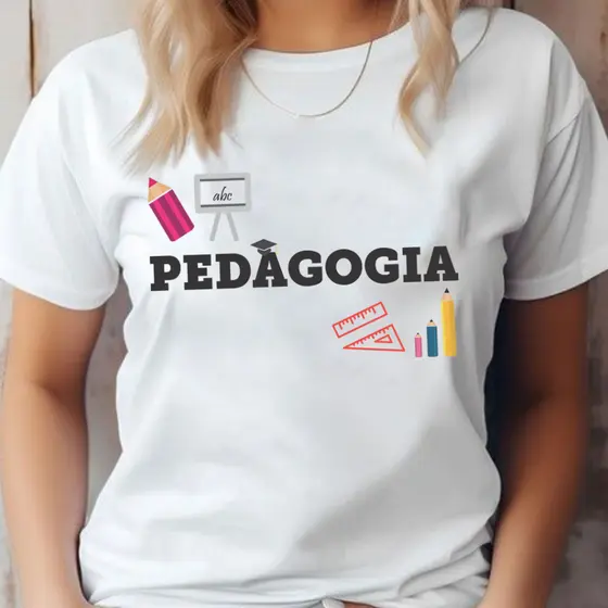 Camiseta Feminina Pedagogia Casual Dia Do Professor Gola Redonda
