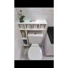 nicho banheiro prateleira papel higiênico caixa acoplada