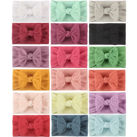 Faixa de cabelo para bebê Turbante Tiara Recém Nascido Lacinho Cabelo