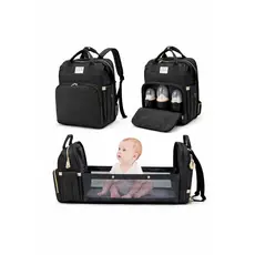 Bolsa Mochila Maternidade Com Berço Trocador Bebê Portátil Térmica Para Carrinho