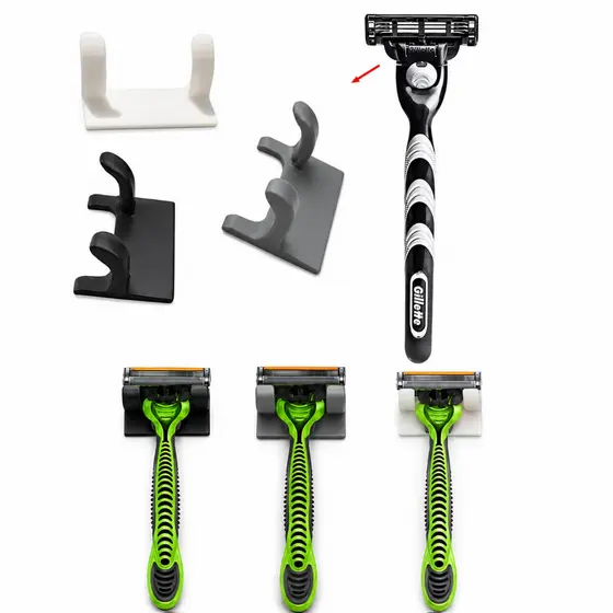 Suporte Barbeador Porta Lâmina aparelho Barbear Presto barba Auto Colante 3M