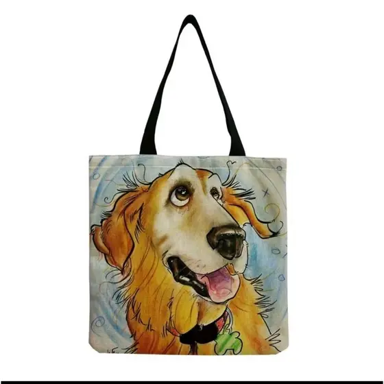 Bolsa de ombro Sacola de Compras desenhos animados moda animal cão caramelo Não fui Eu sacolas divertidas