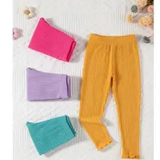Calça Malha Canelada - Infantil Menina. Poliester