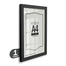 Quadro Moldura A4 20x30 Porta Retrato Com Vidro Certificado Caixa Alta