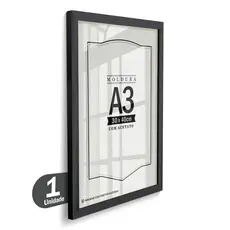 Quadro Moldura A3 Porta Retrato Acetato Certificado Poster Caixa Alta