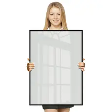 Moldura A2 Quadro Madeira 42x60 Acetato Ecoglass Cristalino Base MDF Foto Poster Certificado Parede Decoração