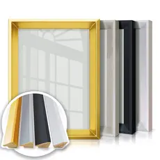 Quadro Moldura Chanfrada Premium Porta Retrato Poster Com Vidro Ecoglass Fotografia Certificado