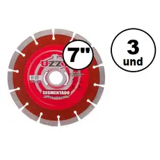 Disco diamantado Segmentado 180x8x25,4mm/22 (7") -  KIT 1 ou 3  unidades maquitão