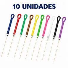 10 Agulhas para Limpeza de Fogão Desentupidor de Bocas e Queimadores chuveiro- 10 unidades