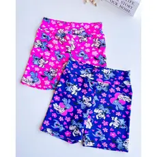 SHORT CICLISTA BERMUDA INFANTIL MENINA STITCH