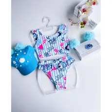 BIQUINI INFANTIL SEREIA FLAMINGO 2 A 10 ANOS