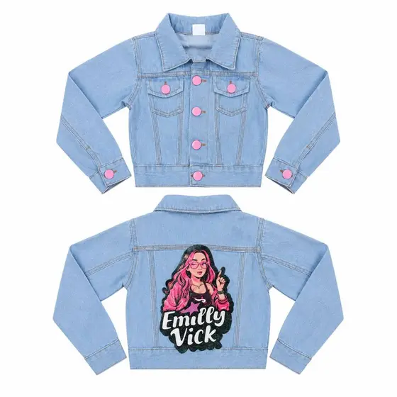 JAQUETA JEANS INFANTIL EMILLY VICK 4 A 12 ANOS