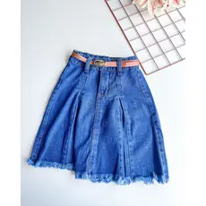 SAIA JEANS JUVENIL EVANGELICA COM CINTO 8 A 16 ANOS