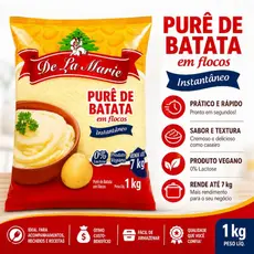 Purê de batata em flocos pacote de 1 kg