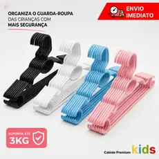 Cabide Infantil Bebê Baby Rosa Azul Branco Preto Plástico  Reforçado- Enxoval Cruzeta Roupa Colorido kit ate 100 cabides