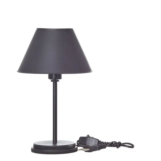 Abajur Retrô Sala Quarto Escritório Black Slim Preto