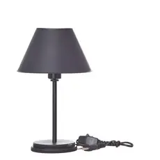 Abajur Retrô Sala Quarto Escritório Black Slim Preto