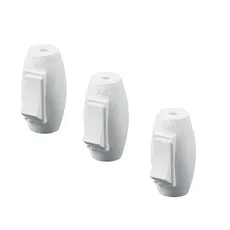 3 Peças Interruptor Pera Meios Fio Abajur Lustre Ilumi Branco