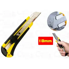 Estilete Profissional Com Cabo Emborrachado 18mm Com Trava Profissional