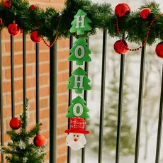 Decoração Pendente Hoho Natal Papai Noel Letreiro Decorativo Porta Ou Árvore