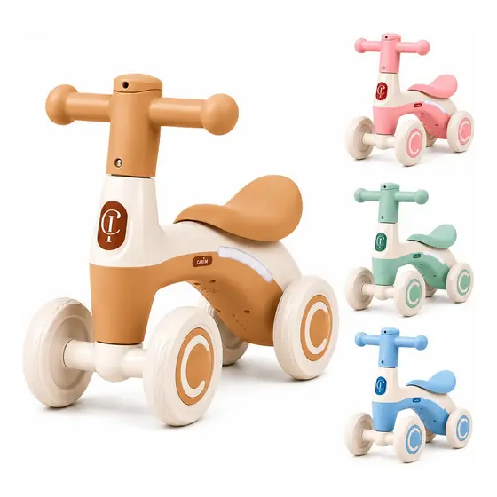 Bicicleta De Equilíbrio Infantil Andador Sem Pedal 4 Rodas