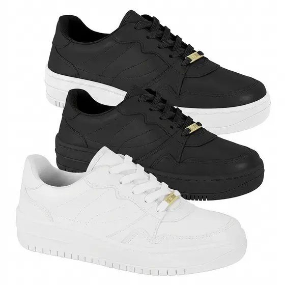 Tênis Vizzano Feminino Casual Plataforma Macia Confortável Dia Moda Passeio Leve Conforto Flatform