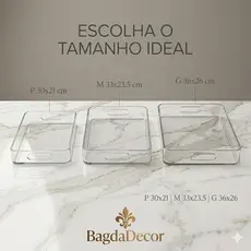 💫 Bandeja Multiuso Acrílica 🔝 Leve, Moderna e Ideal para Qualquer Ocasião!