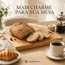 Tábua Migalheira Bambu 36cm 🍞 Corte de Pães, Servir Petiscos e Bandeja Multiuso Premium