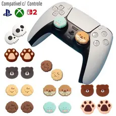 Grips Analógicos Kawaii 2 Unidades | Protetor de Silicone para PS, Xbox e Nintendo Switch 2