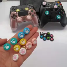 Par de Grip para Analógicos de Controles de  PS4, PS3, Xbox One e 360 -  Pegada de Gato