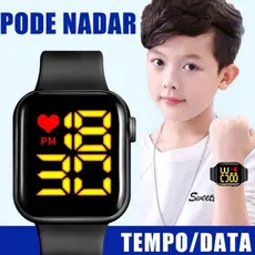 Relógio Infantil Digital Esportivo Natação Tipo SmartWatch Digital aprova D água