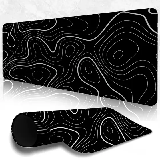 MousePad Speed Gamer Antiderrapante Bordas Costuradas Confortavel Sem Relevos Com Estampa Abstrata eWhite Tundra