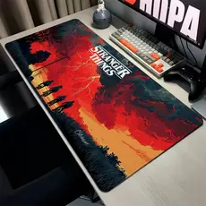 MousePad Speed Gamer Antiderrapante Bordas Costuradas Confortavel Sem Relevos Com Estampa De Stranger Things