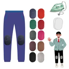 3 Pares Joelheira 100% Couro Termocolante Calça Infantil