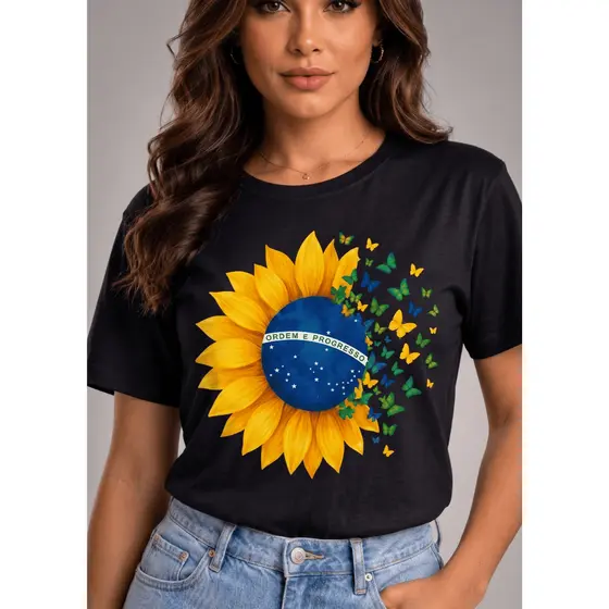 Camiseta Country Feminina Rodeio Festa de Peão Barretos T-Shirt BabyLook Estampada 100% Algodão