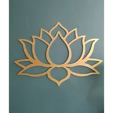 Quadro Mandala Flor De Lótus Dourada