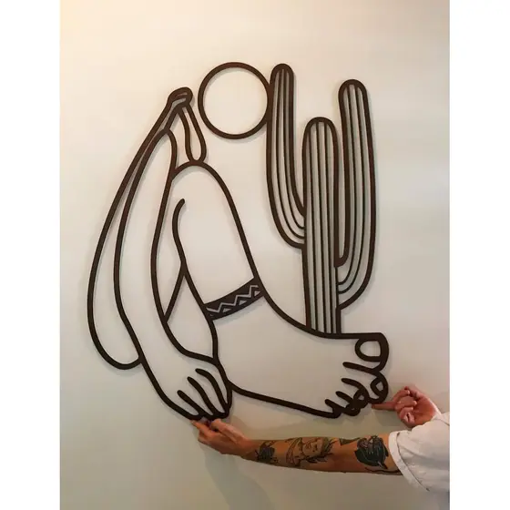 Quadro Escultura Releitura Abaporu 75X70CM GRANDE