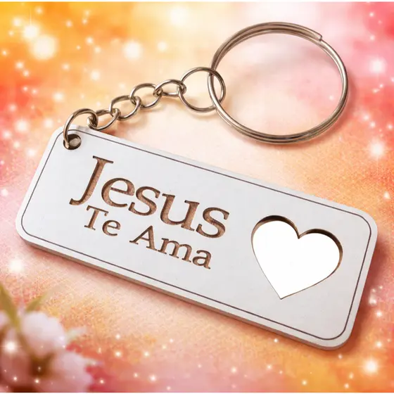 Lembrancinha Chaveiro Jesus Te Ama Igreja Brinde Mdf | PERSONALIZÁVEIS