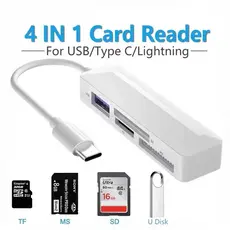 Leitor De Cartão 4 Em 1 Para Sony Memory Stick Pro Duo iOS/USB/Tipo C MS SD TF U Disk Adaptador De Telefone Conversor De