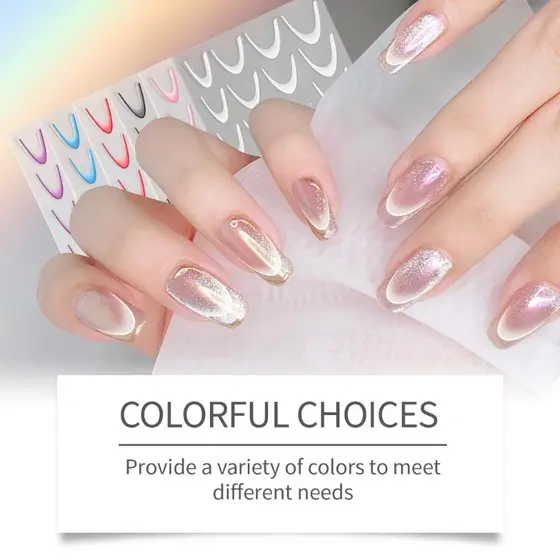 OMG * Francês Dip Nail Stickers Fácil Aplicação Casamento Enhancement Art Complementos Qualquer Outf