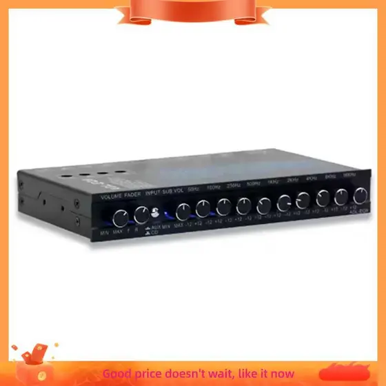 Equalizador De Carro De 9 Bandas , Áudio EQ , Amplificador Crossover Paramétrico , Pré -