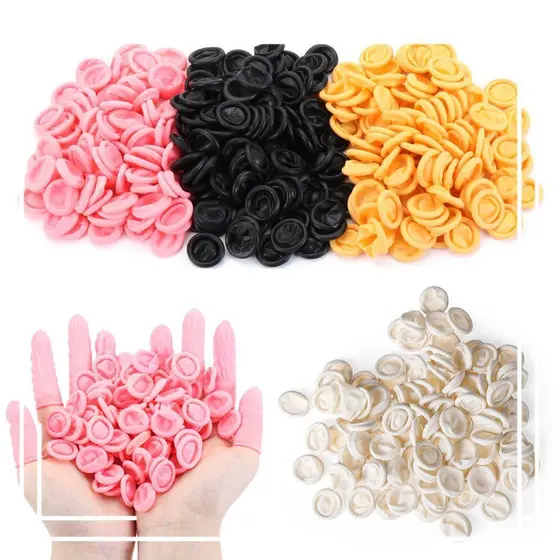 100/300PCS Luvas Protetoras De Dedos Látex Anti-Estáticas De Para Unhas Capa Do Dedo