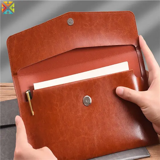 A4 A6 Pasta De Arquivo De Couro Dados Organizador De Documentos Moda Contrato De Contas Bolsa Escolar Material De Escritório