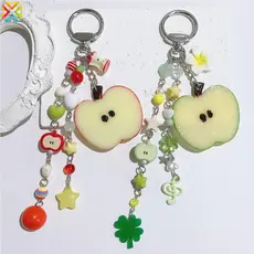 Simulação Maçã Chaveiro Criativo Fatia De Colorido Bonito Fruta Para Mochila Ocasião Especial Chaves