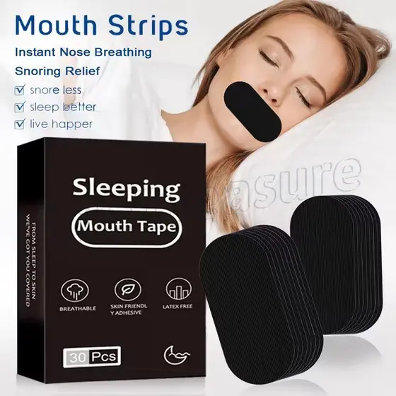 Fita Bucal Anti-Ronco-Tiras Bucais Para Dormir Melhores-Adesivos Respiração No Nariz-Tira Suave Evitar Viagens Em Casa-D